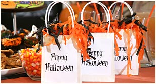 Foto de bolsas de Halloween.