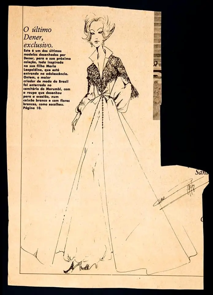 Matéria sobre um último modelo de Dener.