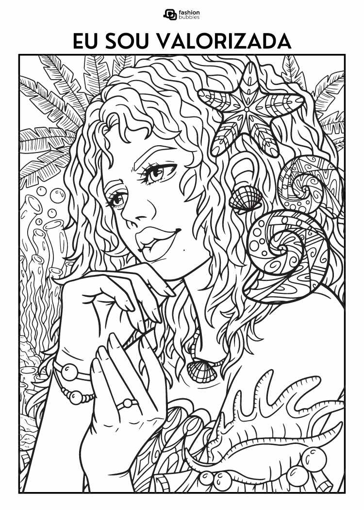 Desenho de mulher para colorir