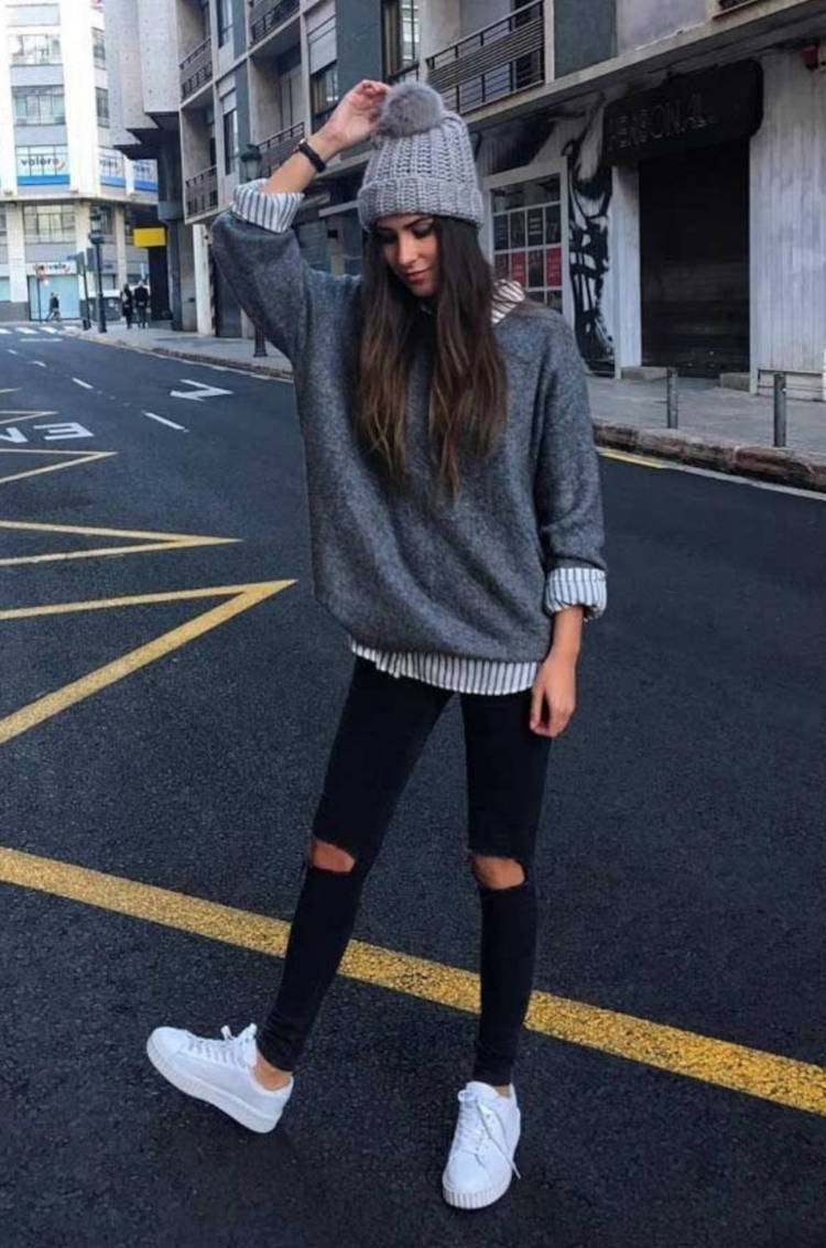 Foto com blusa de frio tumblr