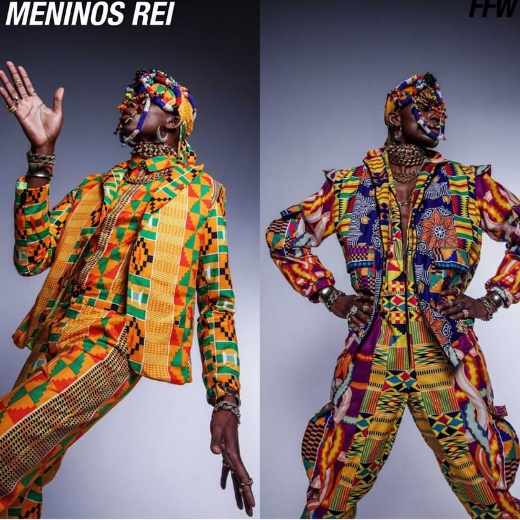 Montagem de duas fotos de um modelo.