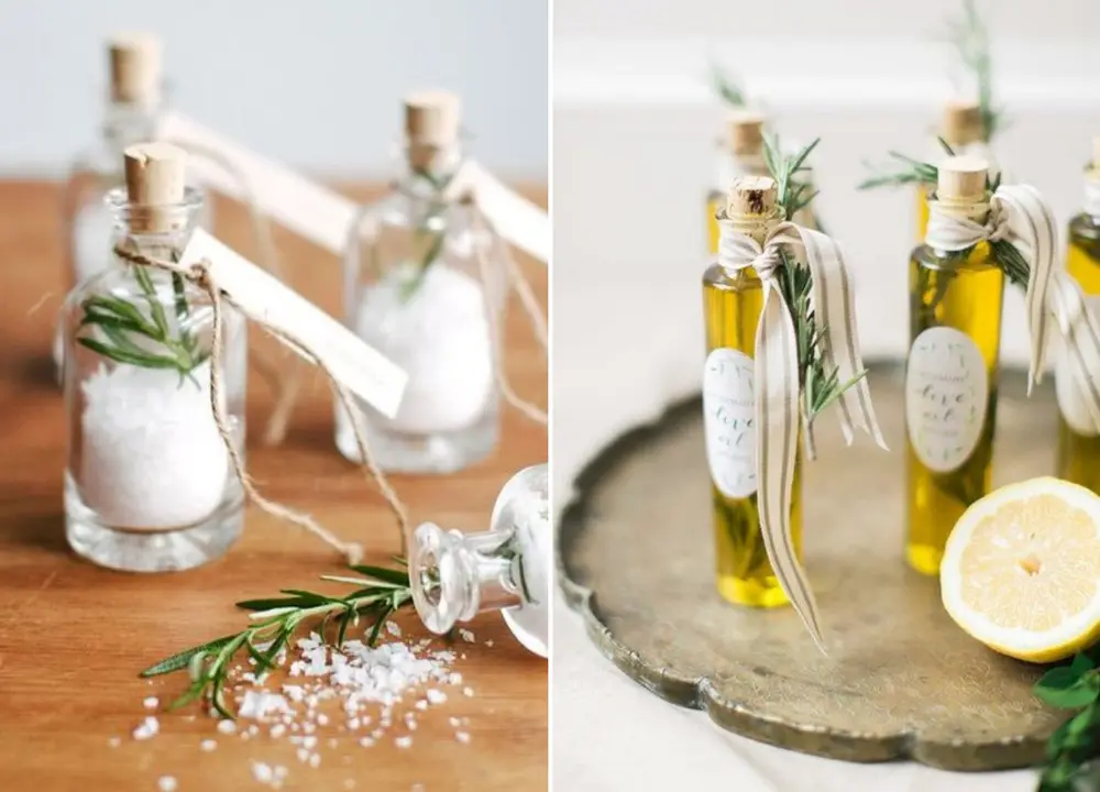 Lembrancinhas DIY: temperos caseiros de sal grosso e azeite