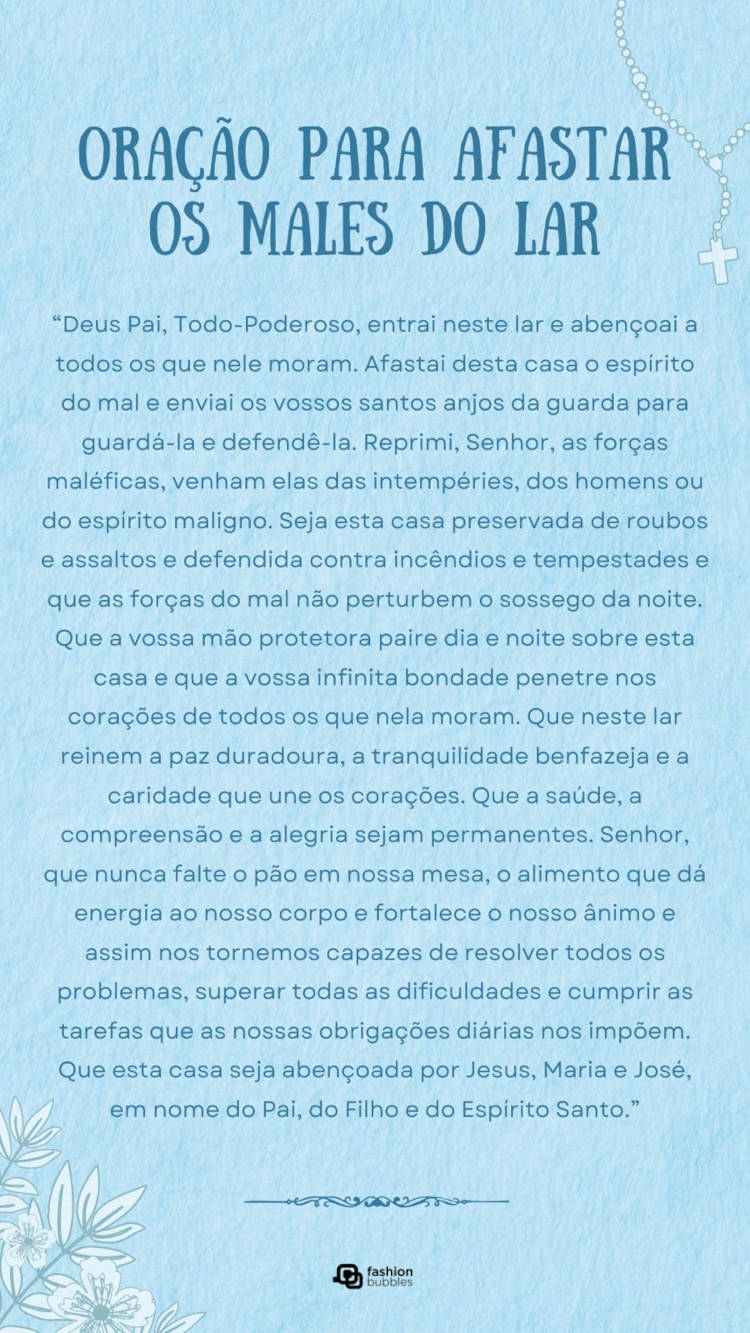 Oração para afastar os males