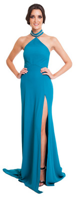 00 vestido de festa azul