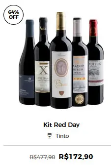 Dicas de presentes para os homens 18 sugestões de presentes masculinos para arrasar neste natal Print de kit red day, com 6 garrafas de vinho, com informação sobre seu valor