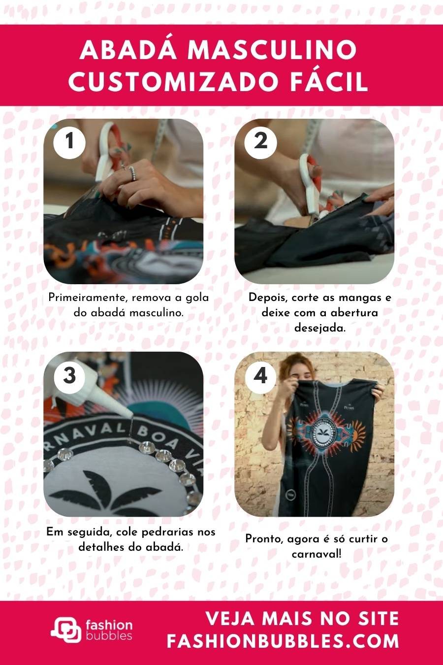 Abadá masculino customizado fácil.