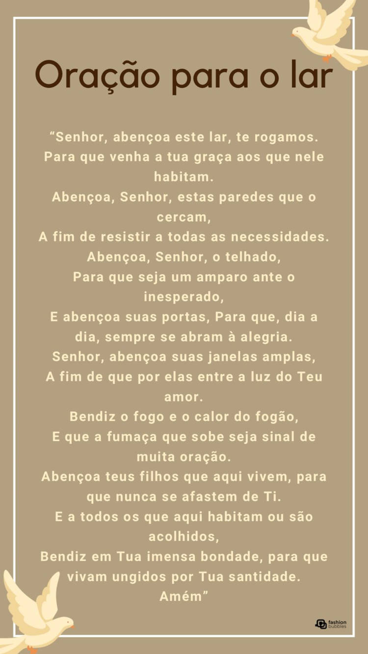 Oração para o lar