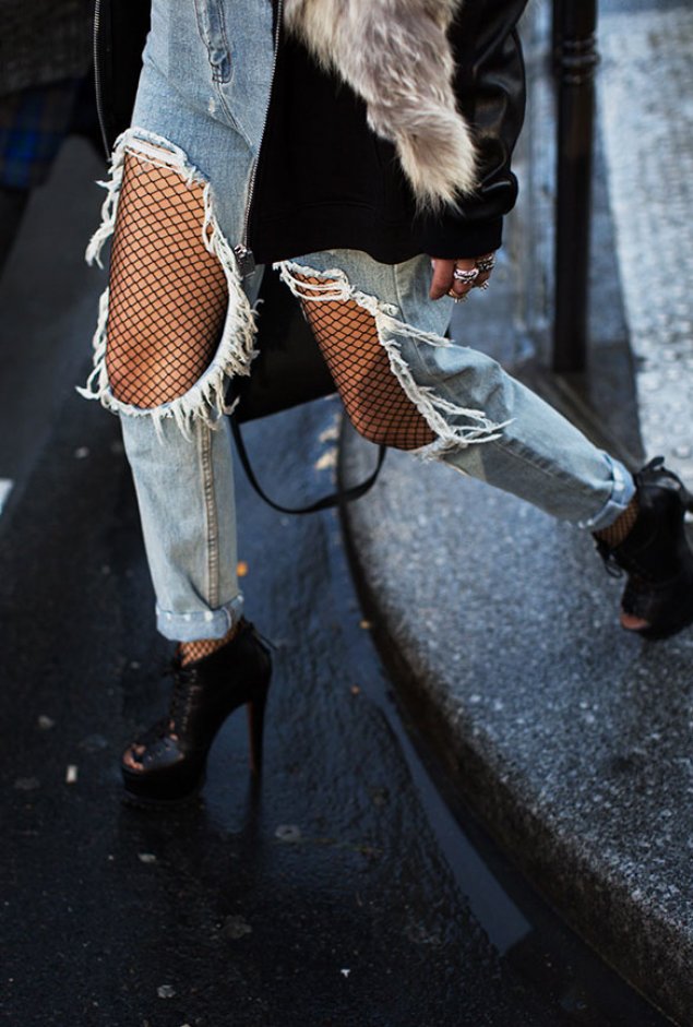 endência meia arrastão: street style