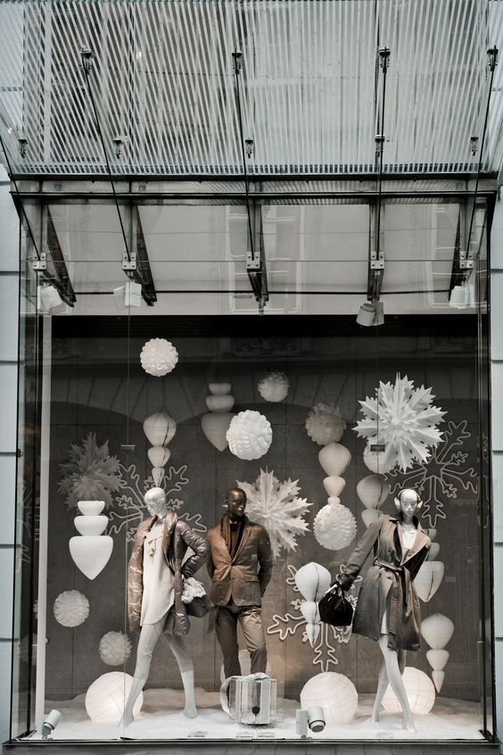 Vitrine de Natal branca