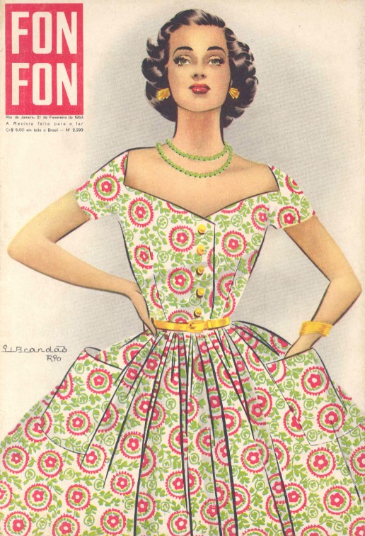 Capa de Gil Brandão da Revista Fon Fon, de 1953.