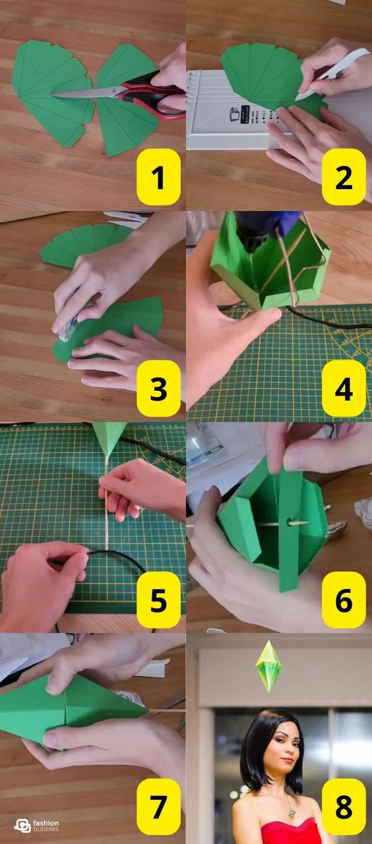 Tutorial de 8 passos de como fazer tiara de the sims