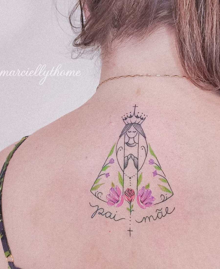 Foto de tattoo de Nossa Senhora de Aparecida.