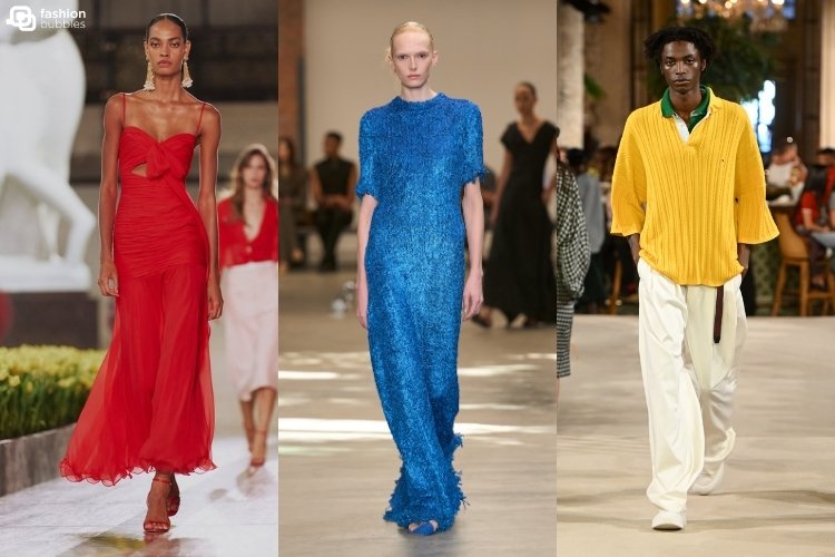 Cores primárias nos desfiles de Carolina Herrera, Calvin Klein e Tommy Hilfiger