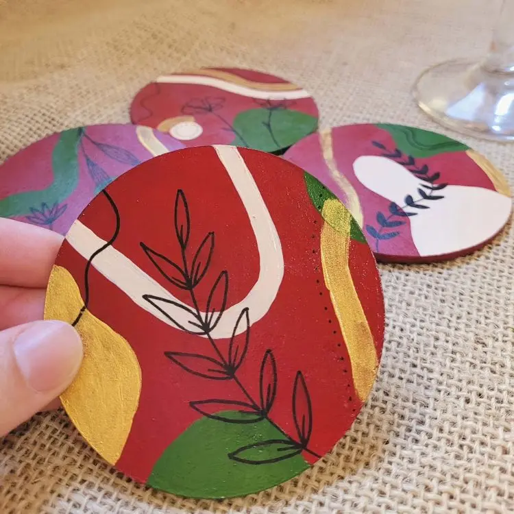 Porta-copos pintados 