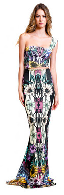 000 Vestido longo estampado Adriana Barra