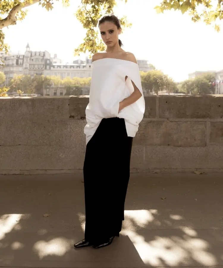 Foto de Livia Nunes usando look Dior
