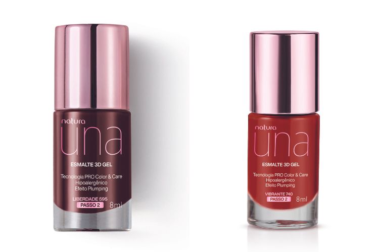 esmaltes do lançamento da natura una.