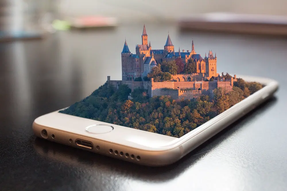 celular com representação de um castelo nele Tecnologia 5G