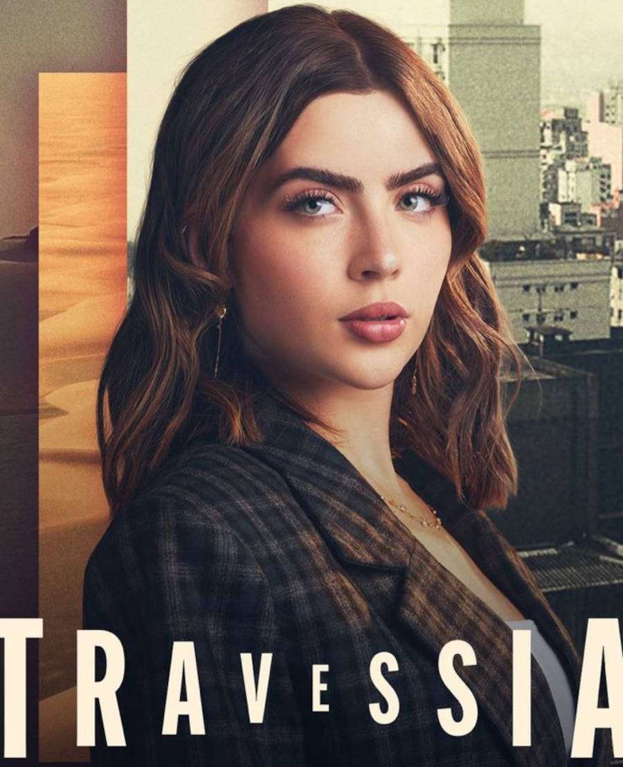 Poster da novela Travessia com Jade Picon em destaque