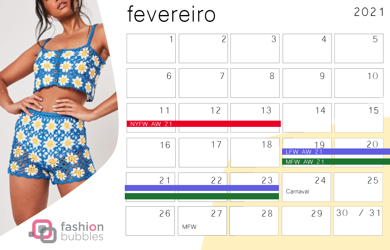 Planejamento Fashionista 2021 - Fevereiro 
