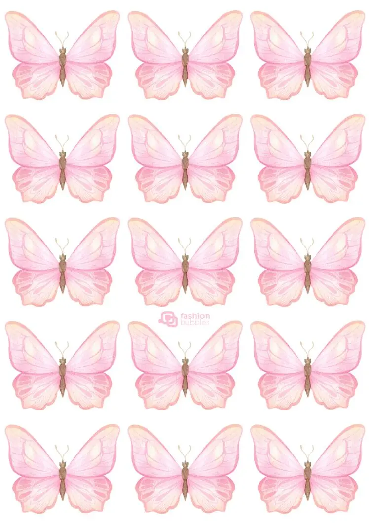 15 Borboletas cor-de-rosa para imprimir