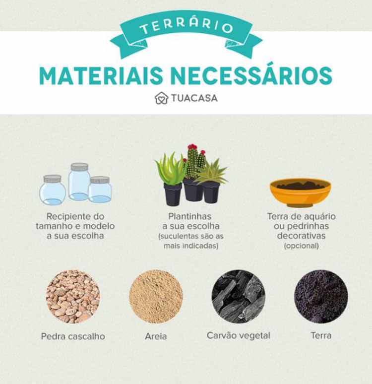 materiais para fazer o terrário