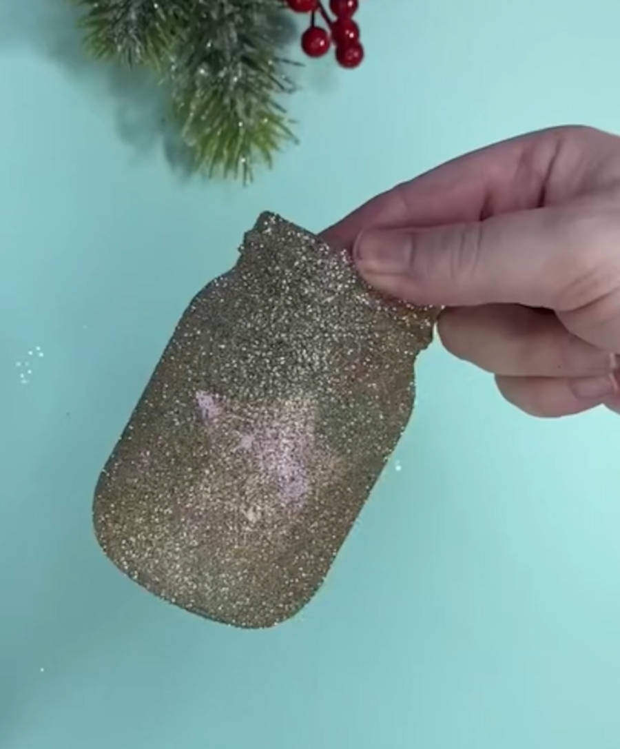 Pote com glitter.