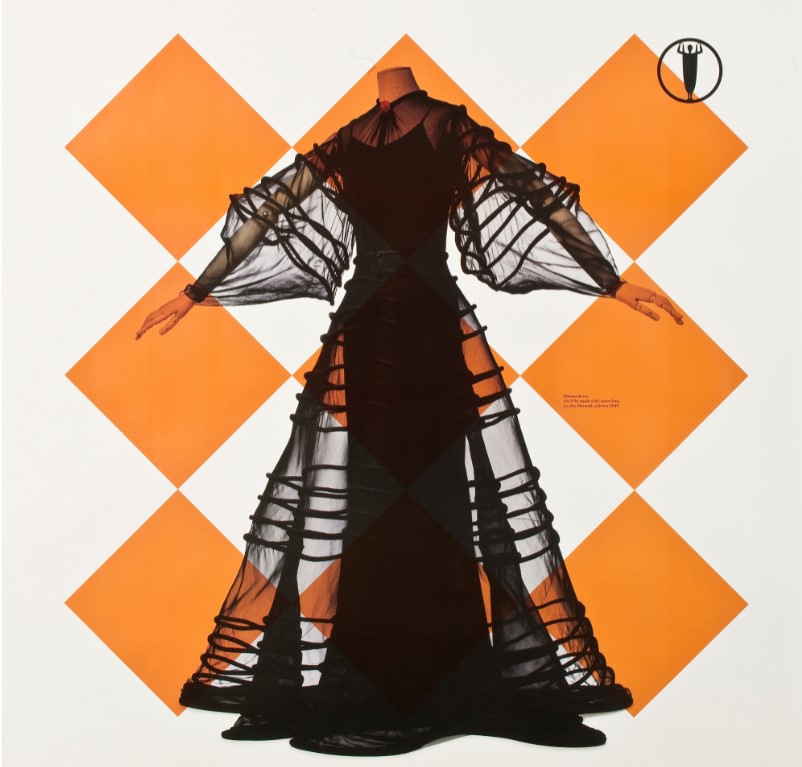 Fragmento do cartaz da exposição "Madeleine Vionnet Puriste de la mode". 