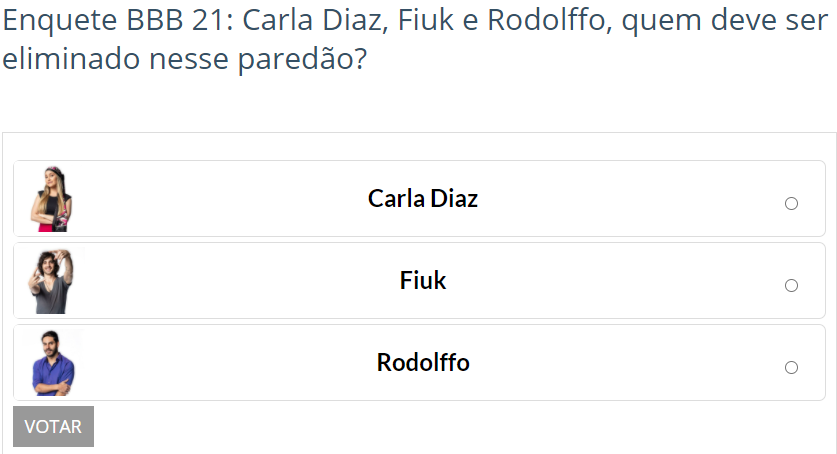 Enquete Fashion Bubbles do BBB 21