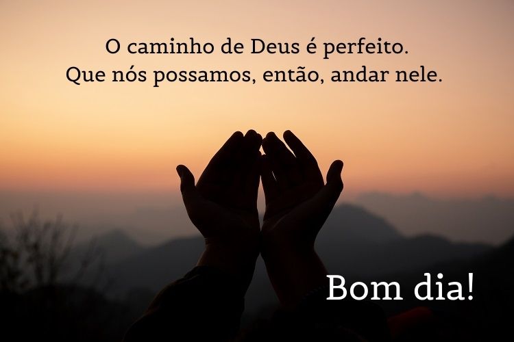 foto de mãos abertas e mensagem para compartilhar