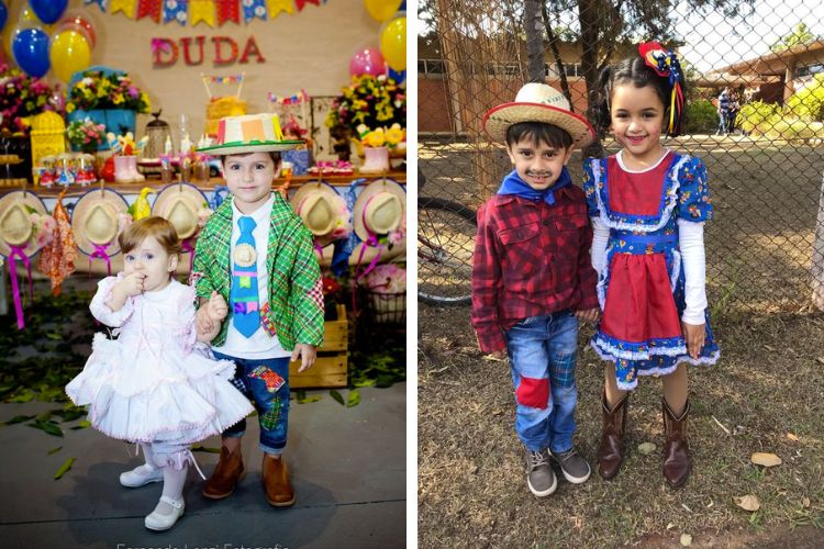 crianças em festas juninas