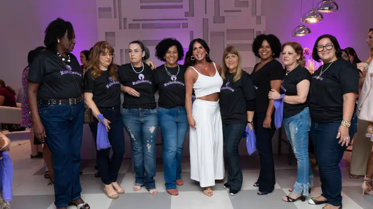 Gretchen em evento no Dia Internacional da Mulher Gretchen em evento