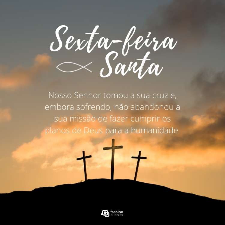 Foto com frase sobre a data comemorativa religiosa.