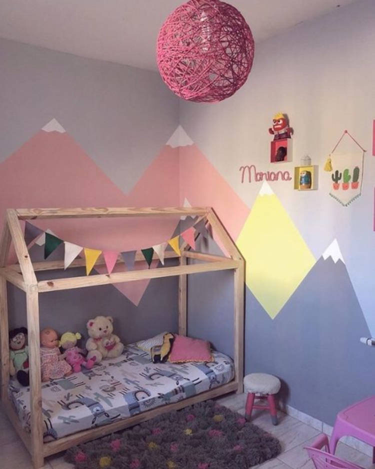 Decoração fácil para quarto com luminária de barbante.