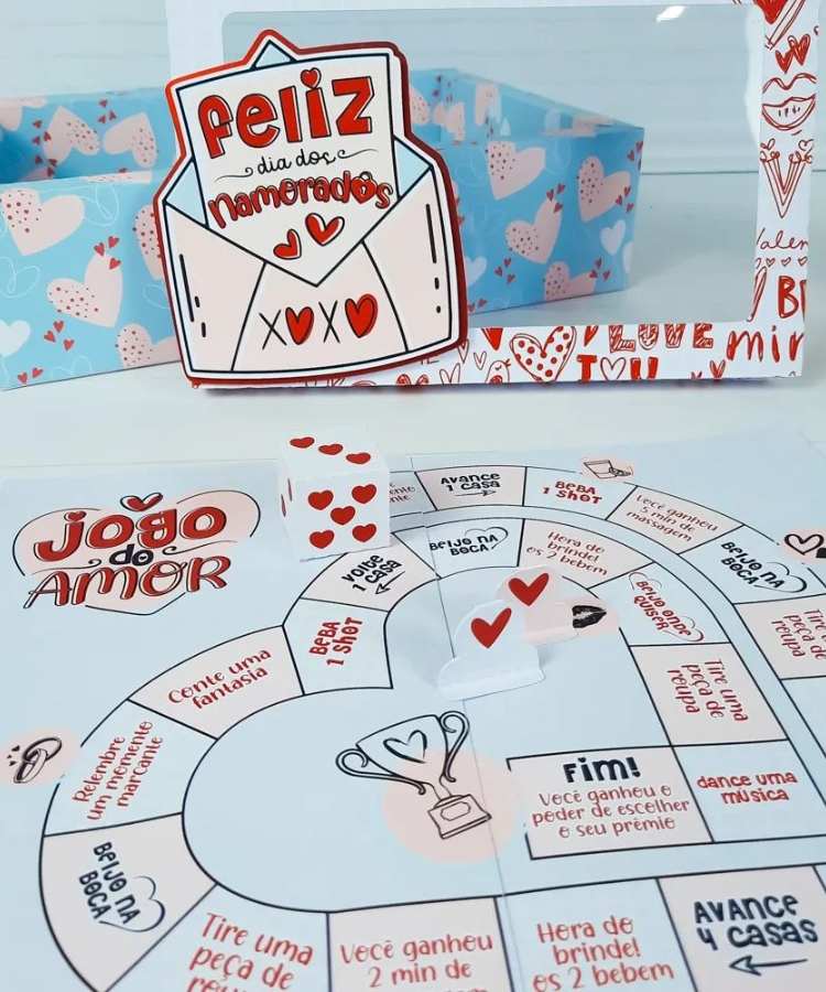 Tabuleiro do amor personalizado,