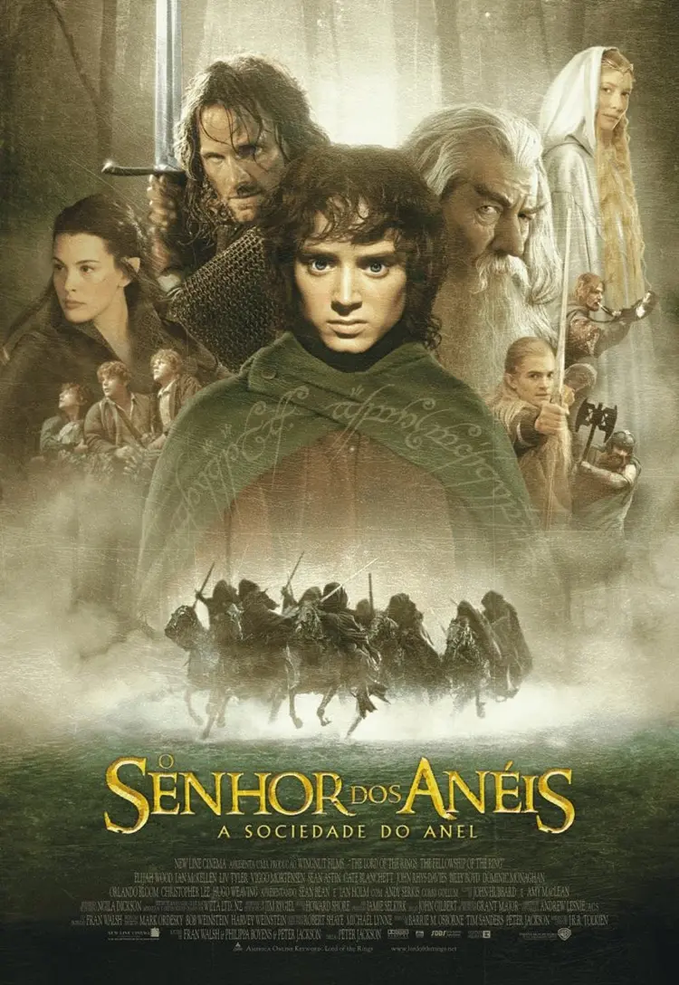 Foto da capa do filme "O Senhor dos Anéis". Filmes de amizade.