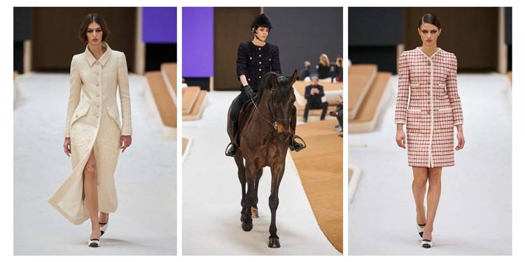 Foto do desfile de Alta Costura Primavera-Verão 2022 da Chanel.