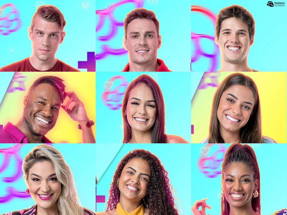 Montagem com Domitila,Fred e Gabriel Mosca do 10º Paredão BBB 23.
