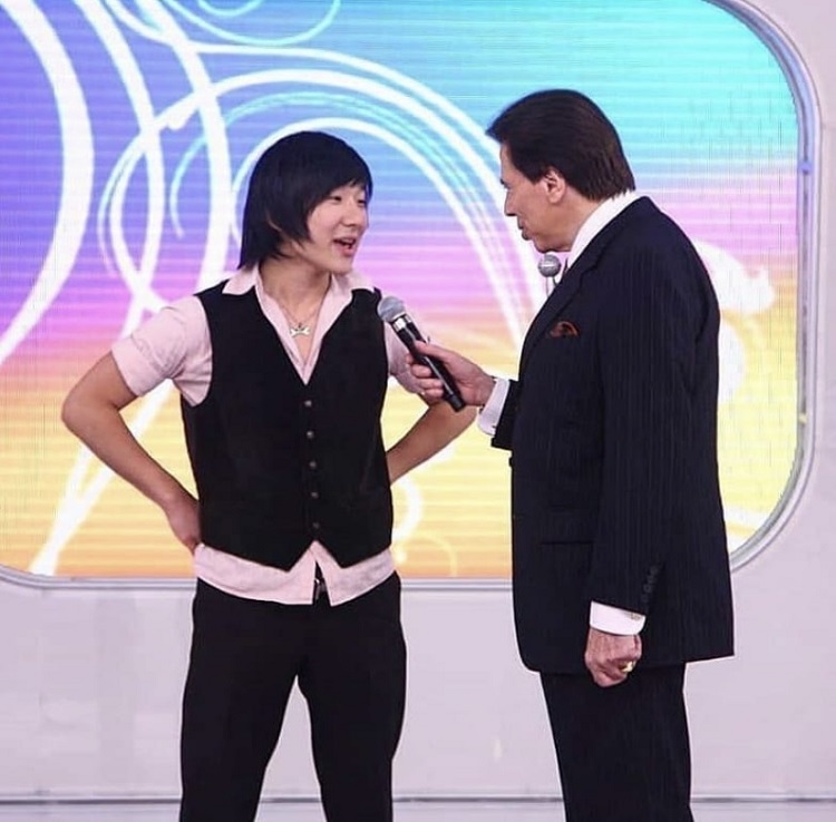 Pyong Lee com Silvio Santos