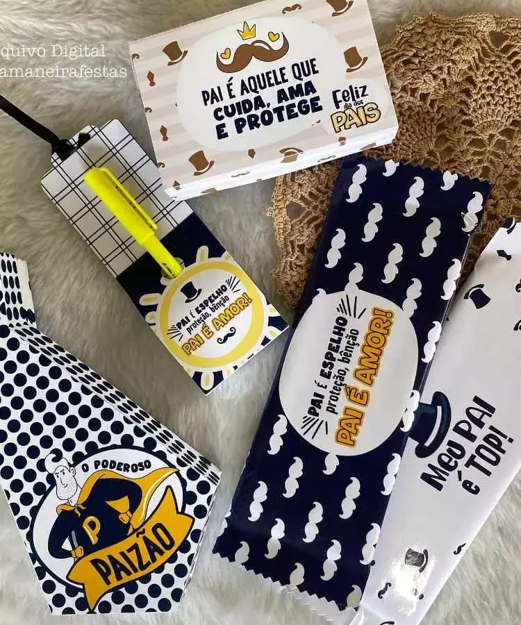 Kit digital personalizado para Dia dos Pais com mimo caneta