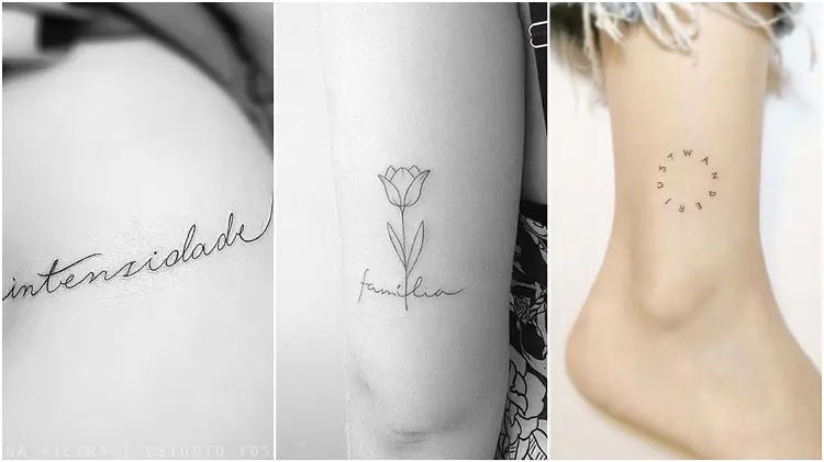 três palavras para tatuar