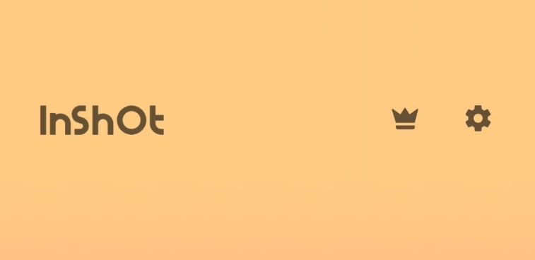 Fundo bege escrito "InShOt", símbolo de coroa e engrenagem