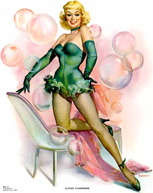 Ilustração pin-up de Joyce Ballantyne. 