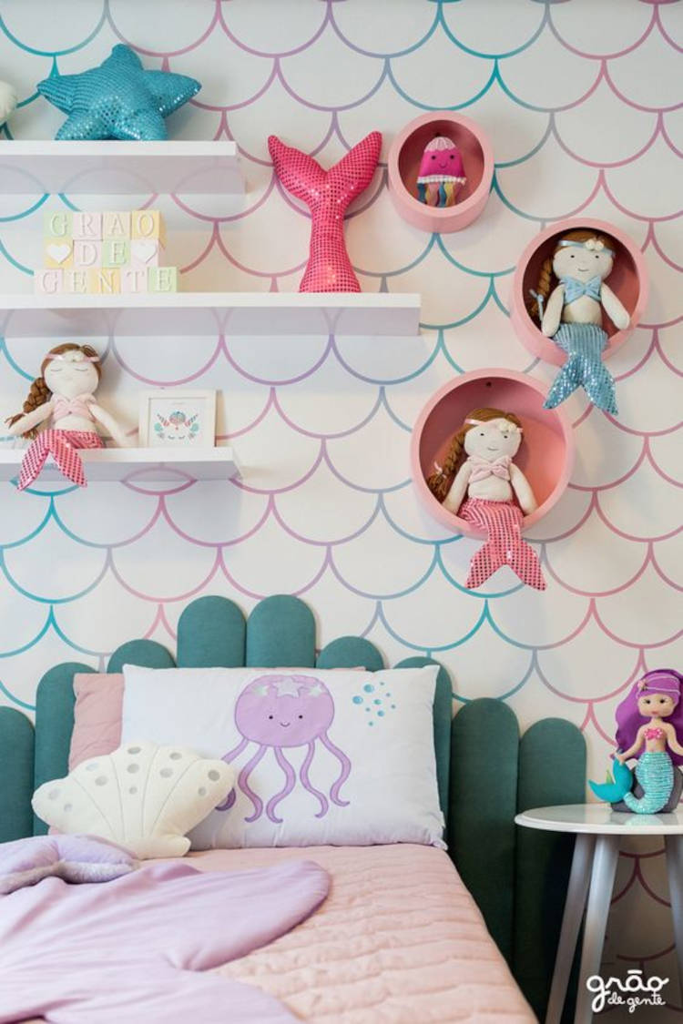 Decoração infantil de sereia.