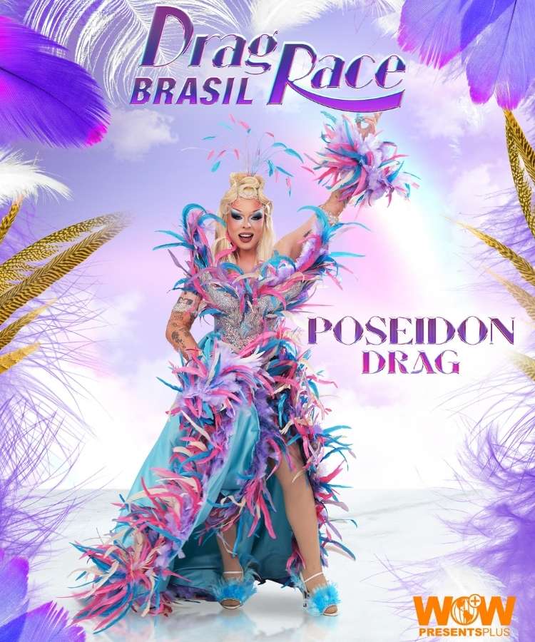 Foto de Poseidon Drag, uma das participantes da 2ª temporada de Drag Race Brasil