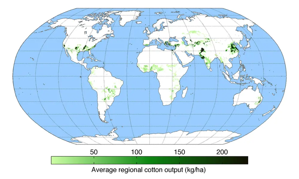 Mapa com os maiores produtores de algodão do mundo. Mapa com os maiores produtores de algodão do mundo.