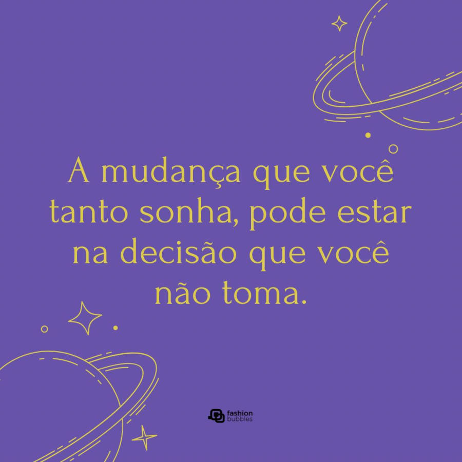Ilustração com dois planetas jupiter e uma frase em destaque - na cor amarela