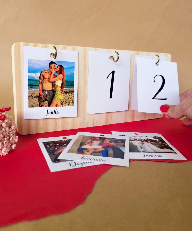 Lembrancinhas com fotos para o Dia dos Namorados: calendário infinito