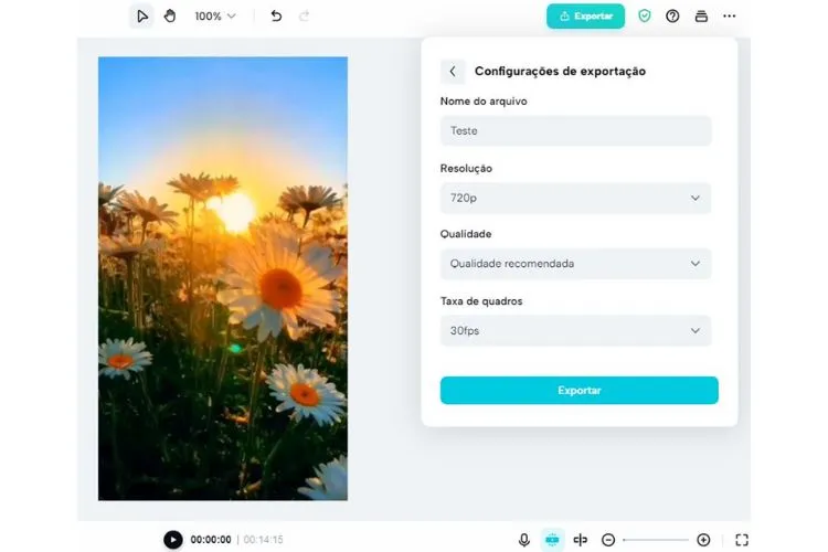 print da tela do CapCut online, que pode ajudar a editar fotos e vídeos para as redes sociais