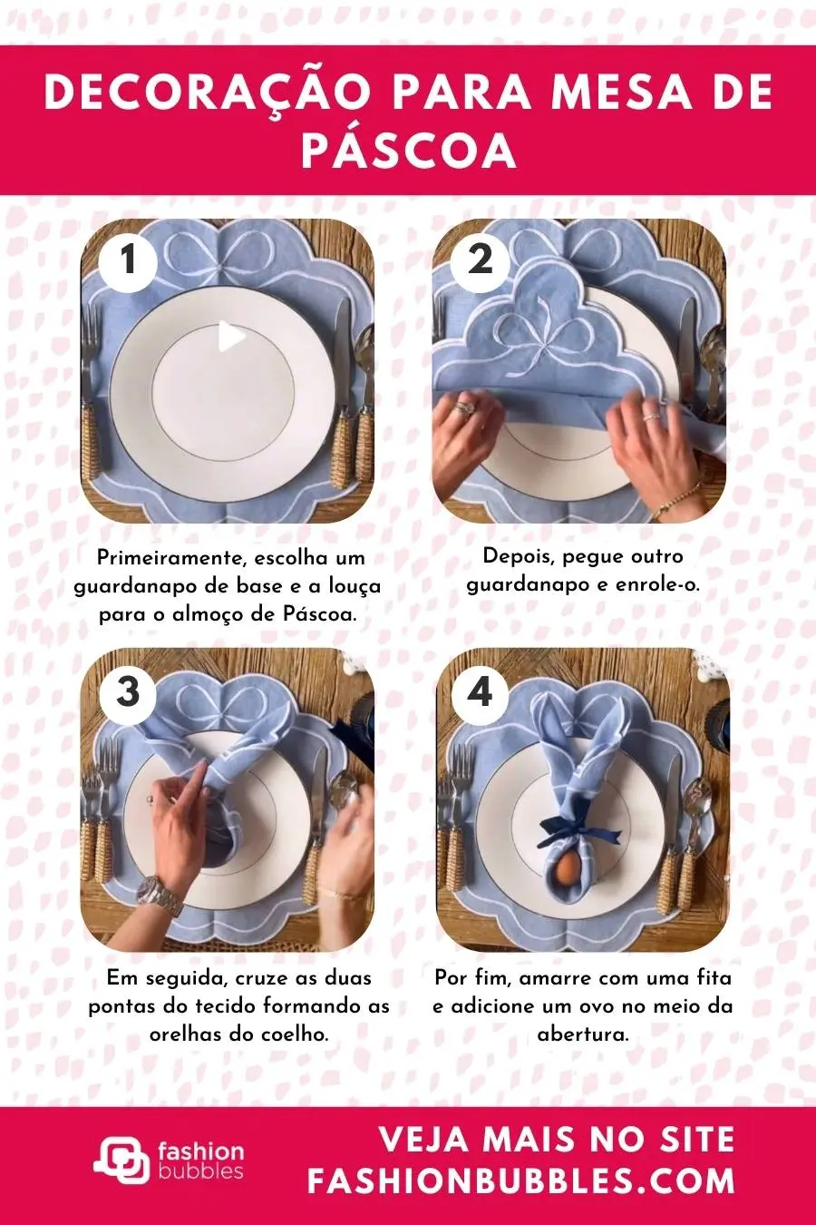Decoração para mesa de Páscoa.